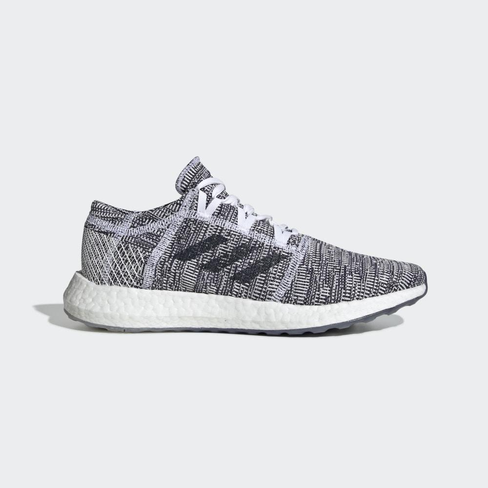 Adidas Men's Pureboost Go Running Shoes White/Indigo Ireland B37809